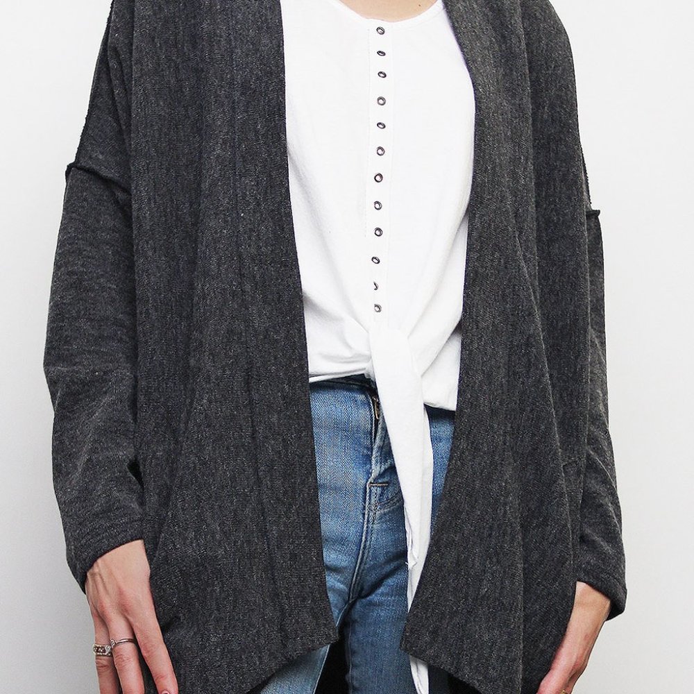 Coin 1804 Cocoon Cardigan Sweater Blue size S